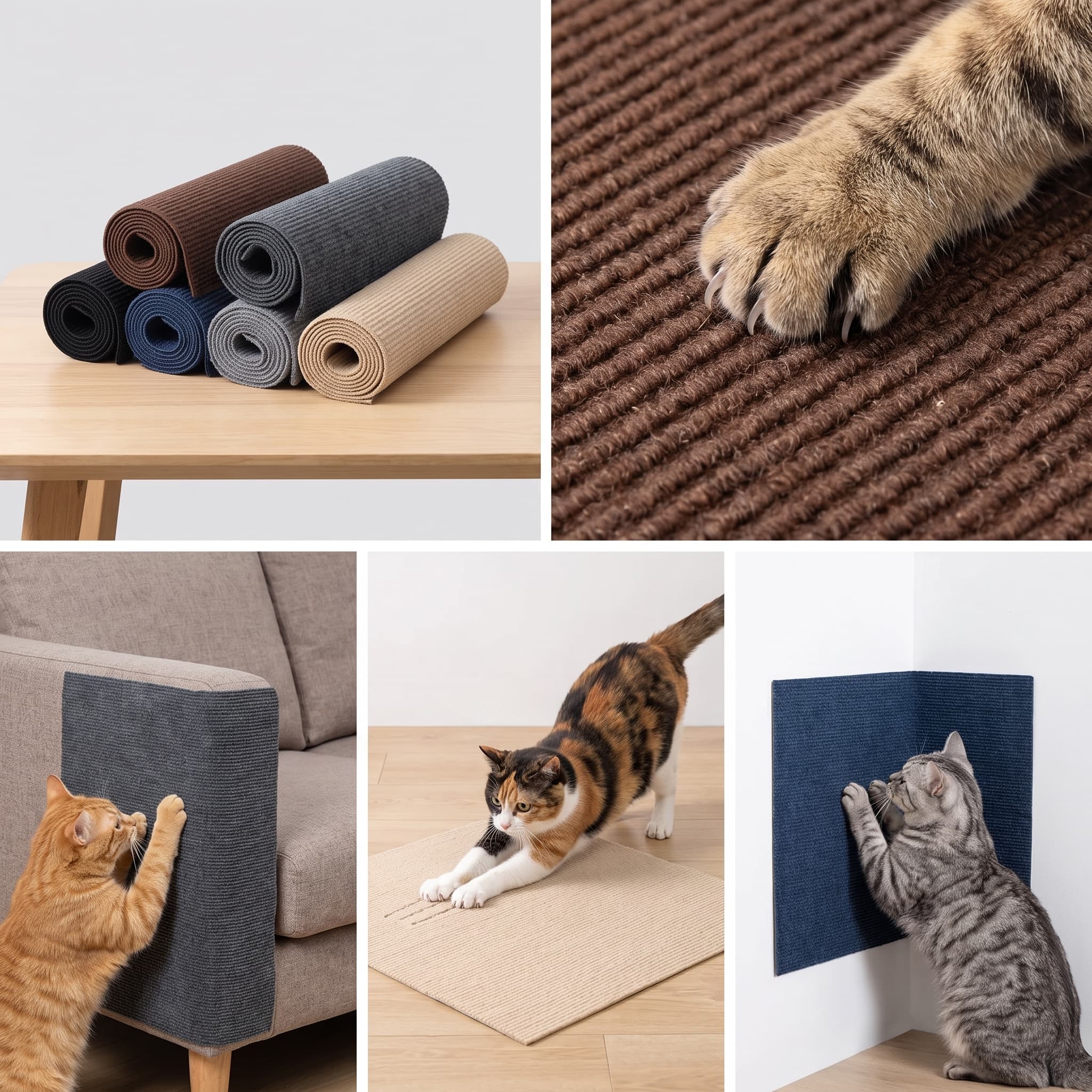Selbstklebende zuschneidbare Kratzmatte für Katzen & Möbelschutz