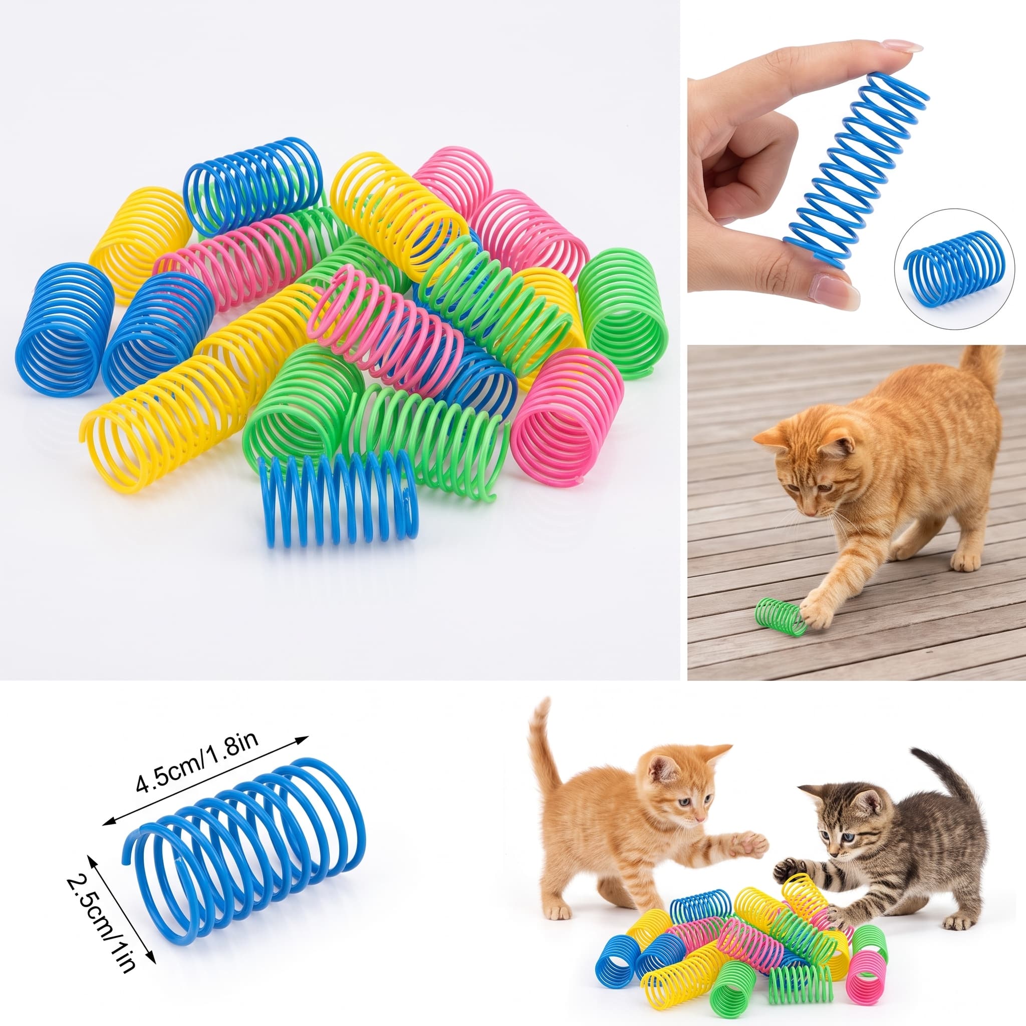 Interactive Bouncing Plastic Spring Toys for Cats