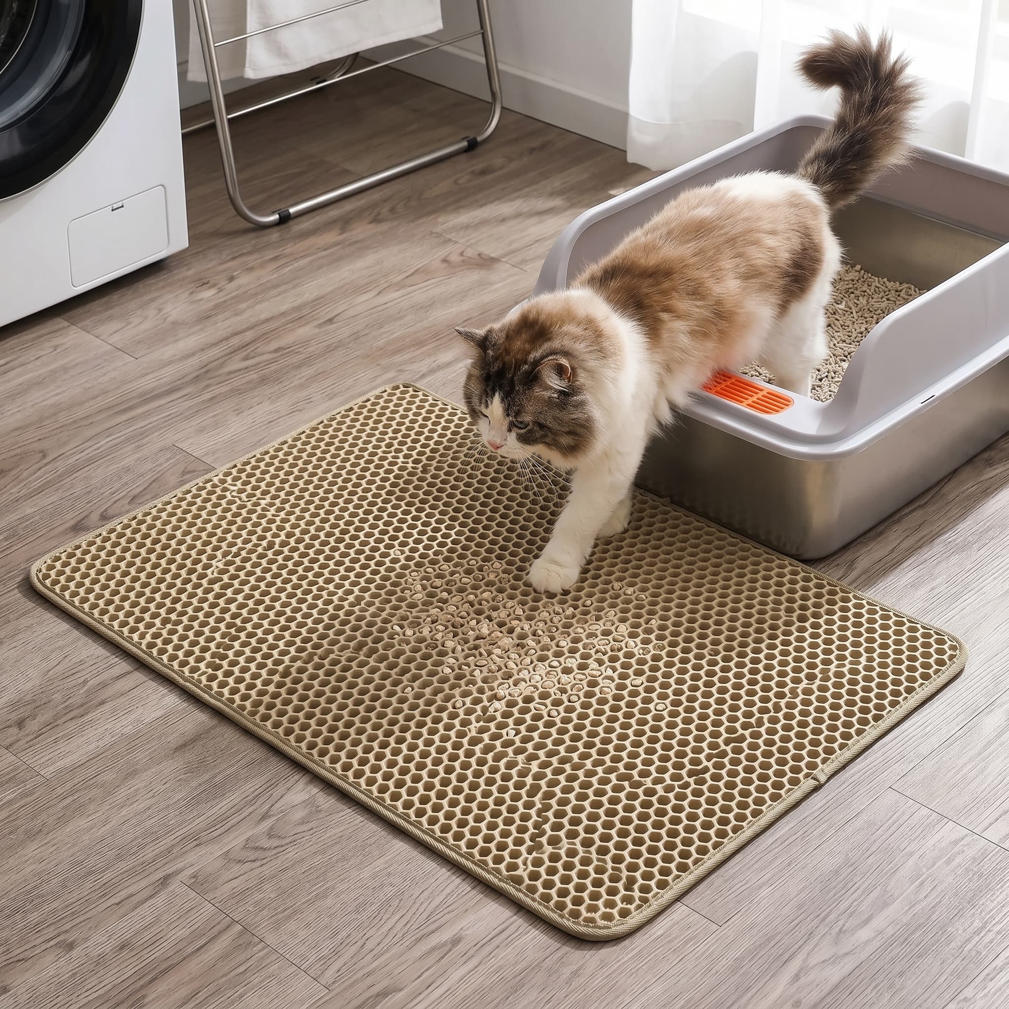 Katzenstreu-Matte, Wabenstruktur, doppellagig wasserdicht